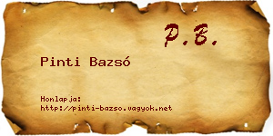 Pinti Bazsó névjegykártya